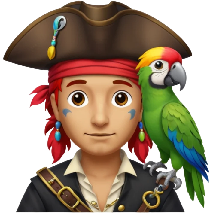 pirate and parrot emoji