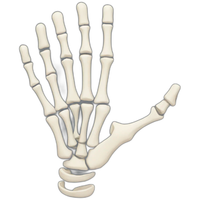 skelington hand emoji
