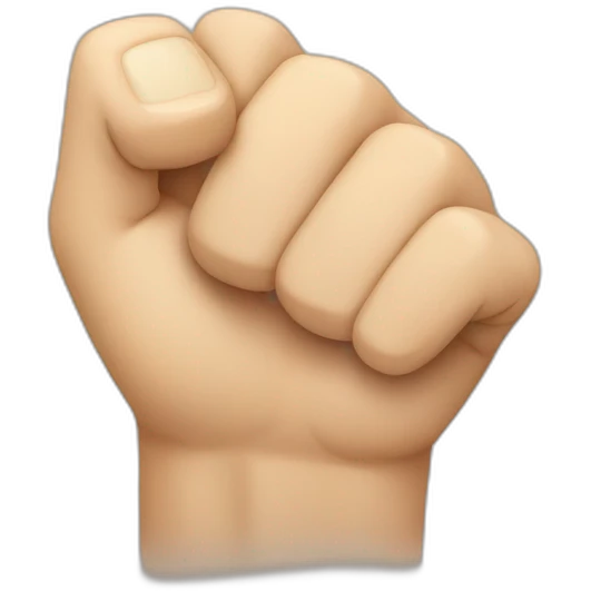 Fist where thumb is tightly tucked into palm emoji