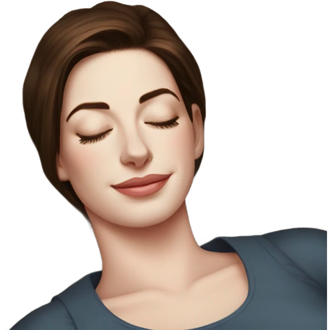 Anne Hathaway sleeping  emoji
