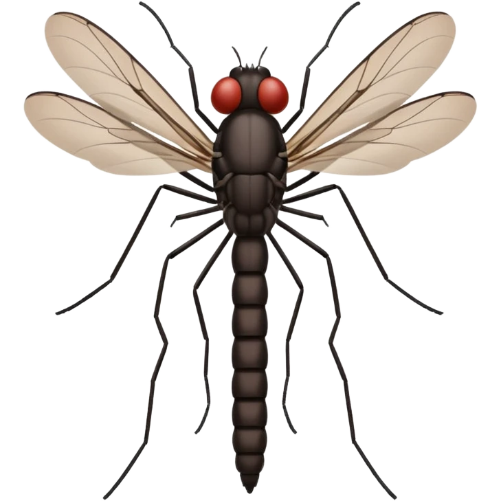 mosquito negro fumando un cigarro emoji