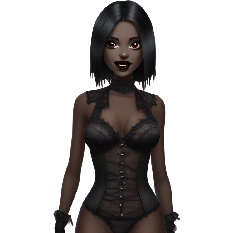 Hyper Realistic photo of a Goth victoria secret model vampire  emoji