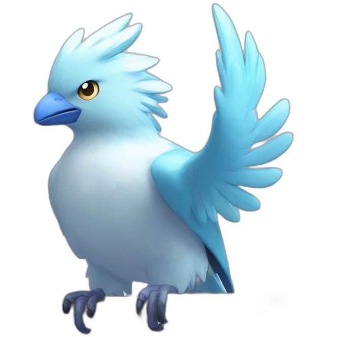 Head Big Eyeys 4k HD Shiny Glow Galarian-Articuno emoji