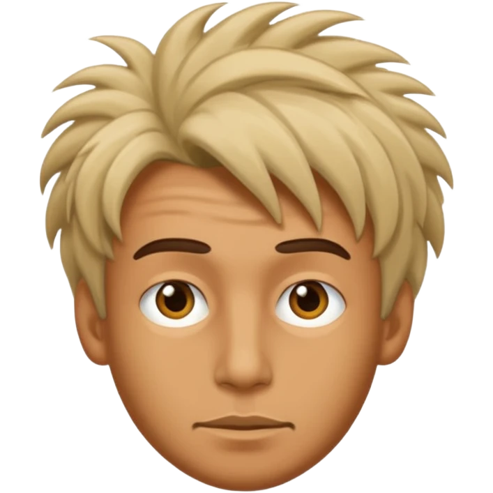 Man strange hair emoji