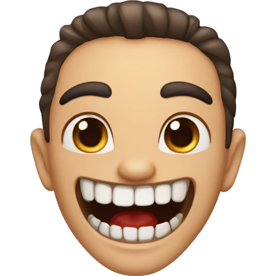 feliz con dientes de vampiros emoji
