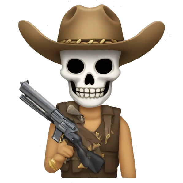 Calavera con muletas de armas emoji