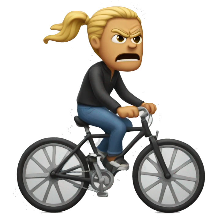angry person on a bike emoji