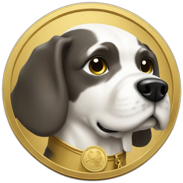 dog gold coin  emoji