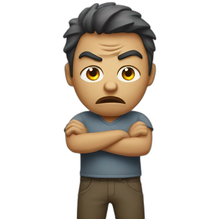 Angry person with folded arms emoji