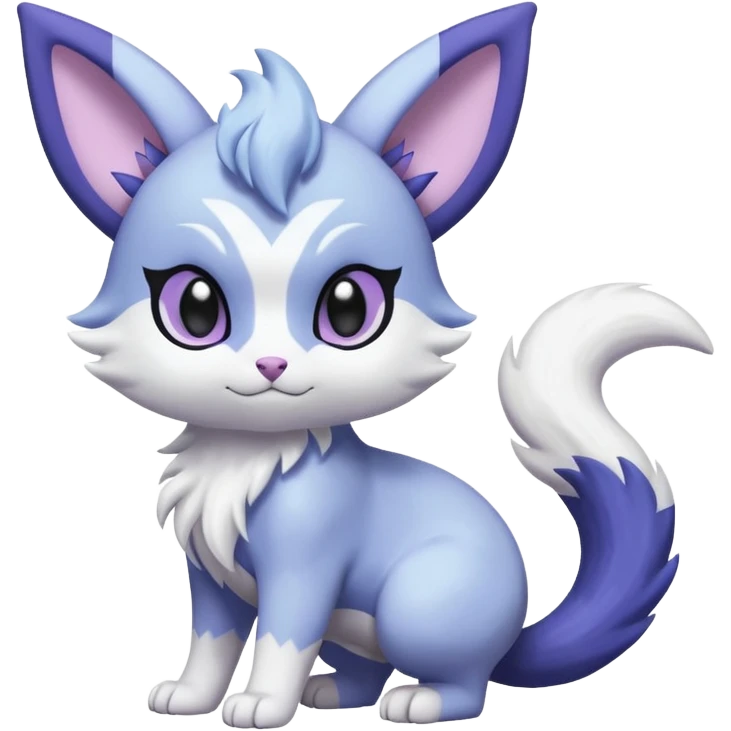 Shiny Furret-Absol-Meowstic-Mienshao-Espeon-Hybrid (Full body) emoji