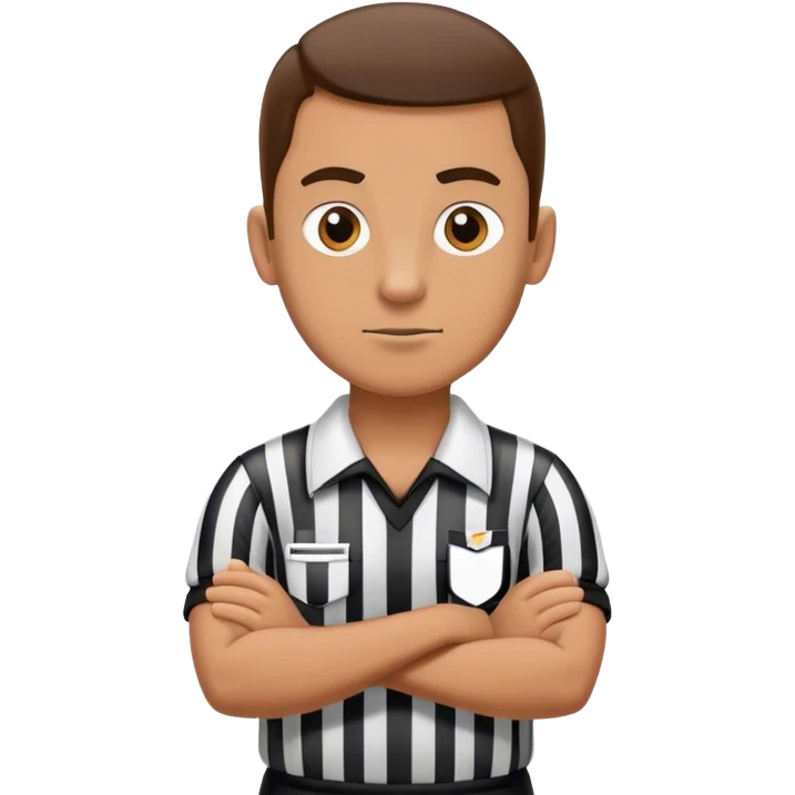 Referee with his arms crossed.   emoji