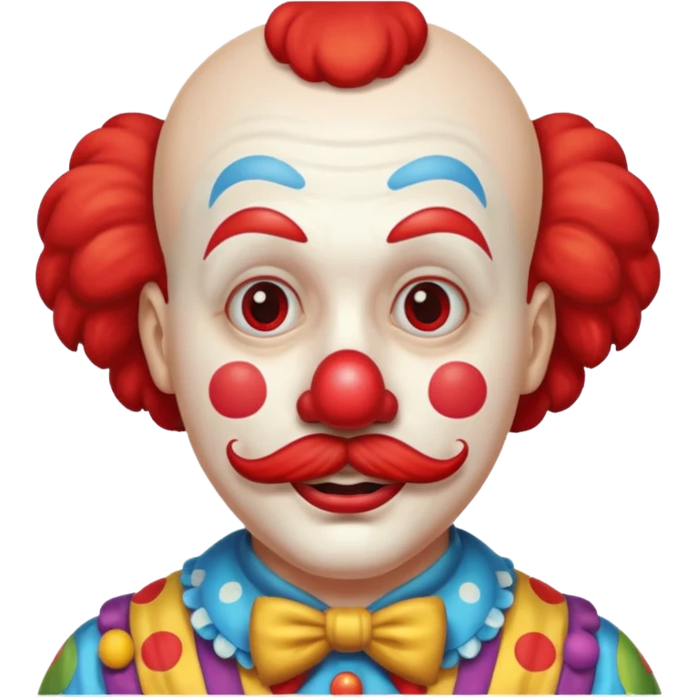 Clown with moustache emoji