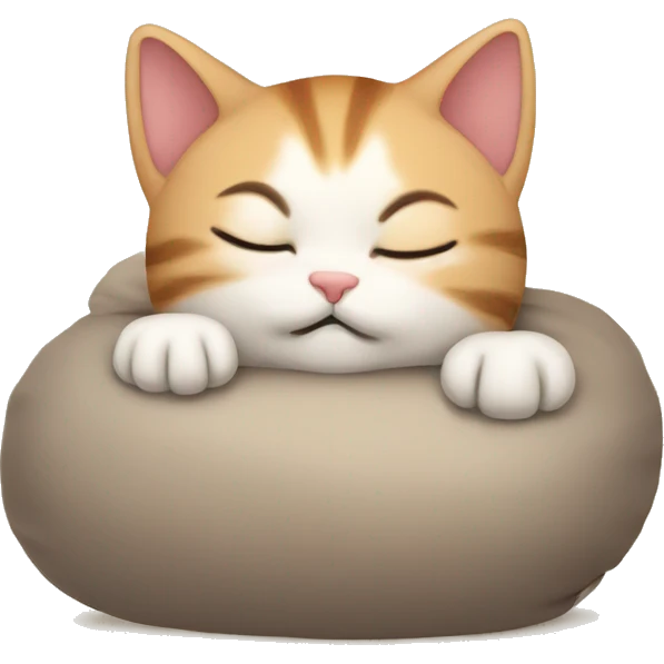 Small kitty is sleeping  emoji