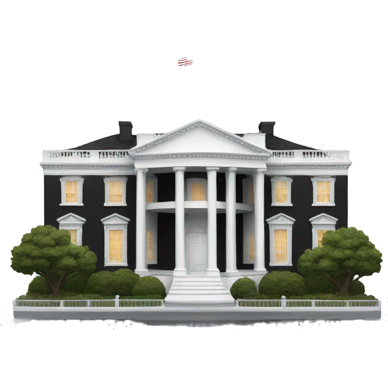 black white house emoji
