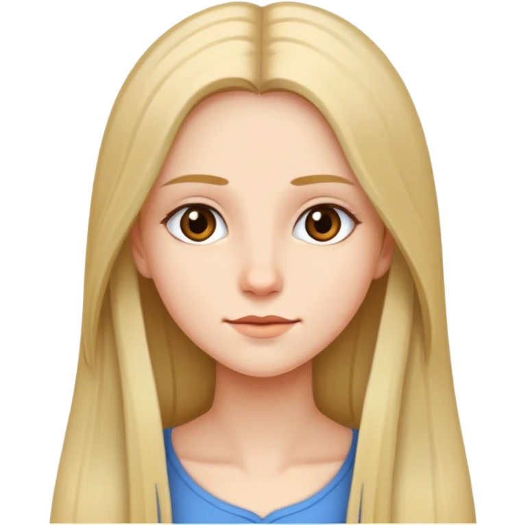 Girl with long thin hair emoji