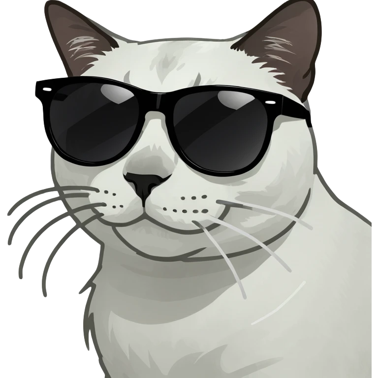 Cat with sunglasses emoji