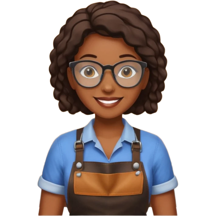 Leather Craft Worker black woman  emoji