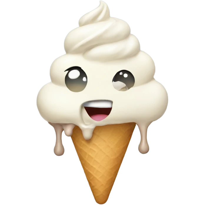Ice cream eating ice cream emoji