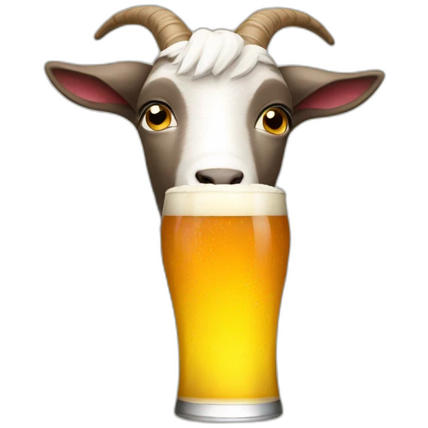 goat drinking beer emoji