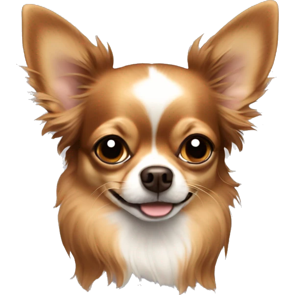 Brown long haired chihuahua emoji