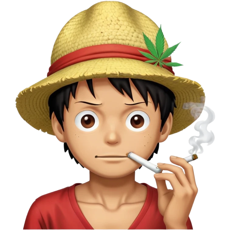 Luffy smoking marijuana emoji