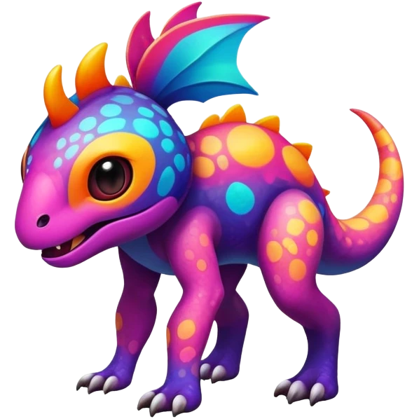 colorful vibrant Fakémon-creature with random markings emoji