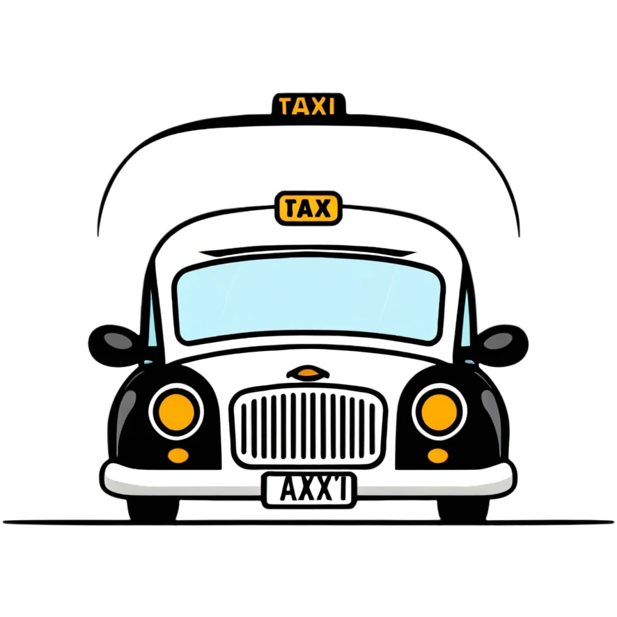 classic black London hackney carriage taxi emoji