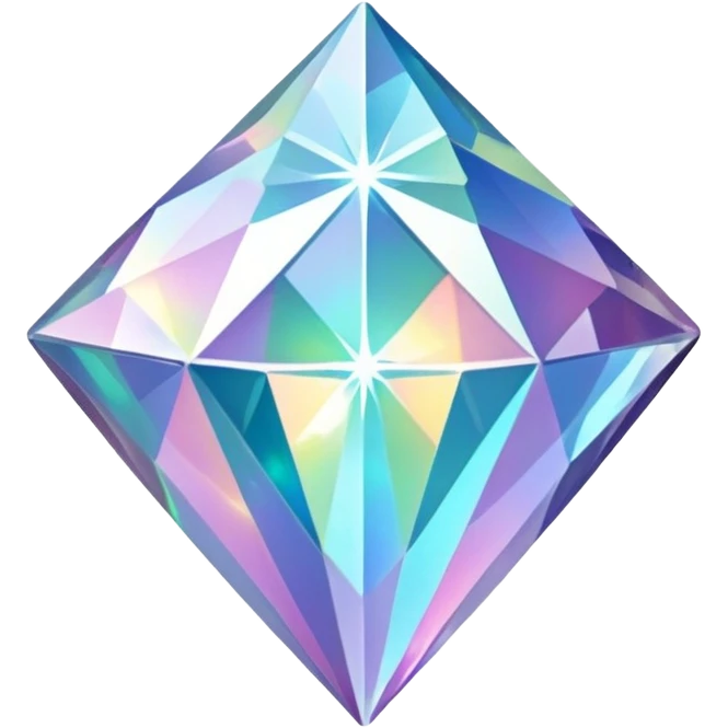 hd detailed glittering holographic star shaped diamond emoji