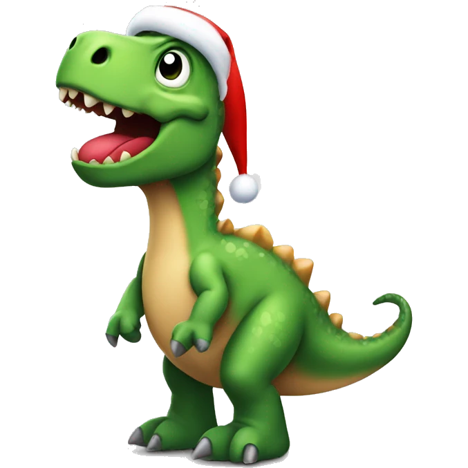 Christmas mood dinosaur emoji