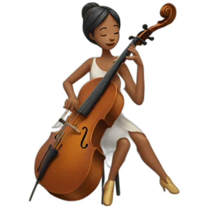 Woman playing cello emoji