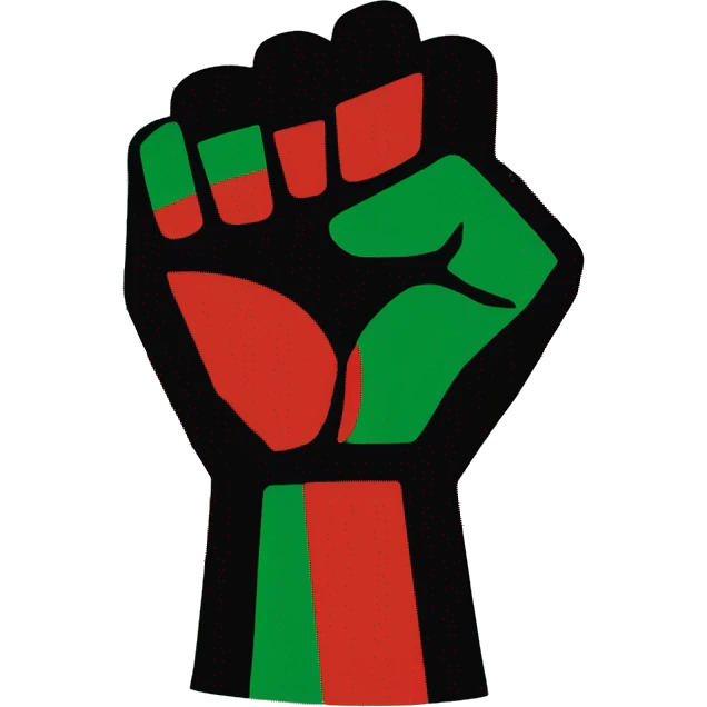 Power Fist “Black” and Flag “Red and Black and Green” - Juneteenth - “Freedom is NOT free! It Has a Cost!” emoji