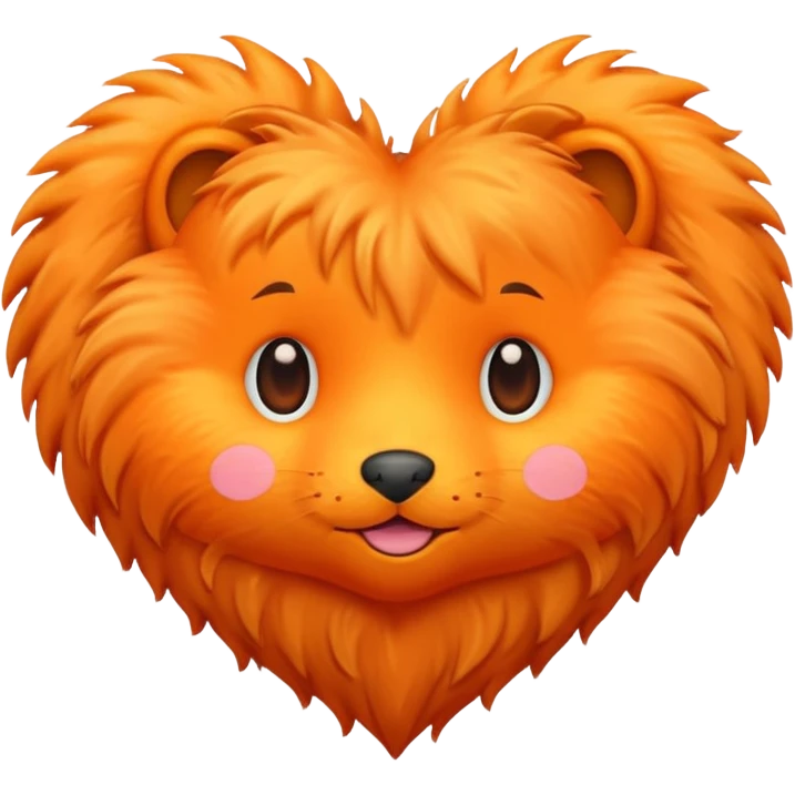 Furry orange heart emoji