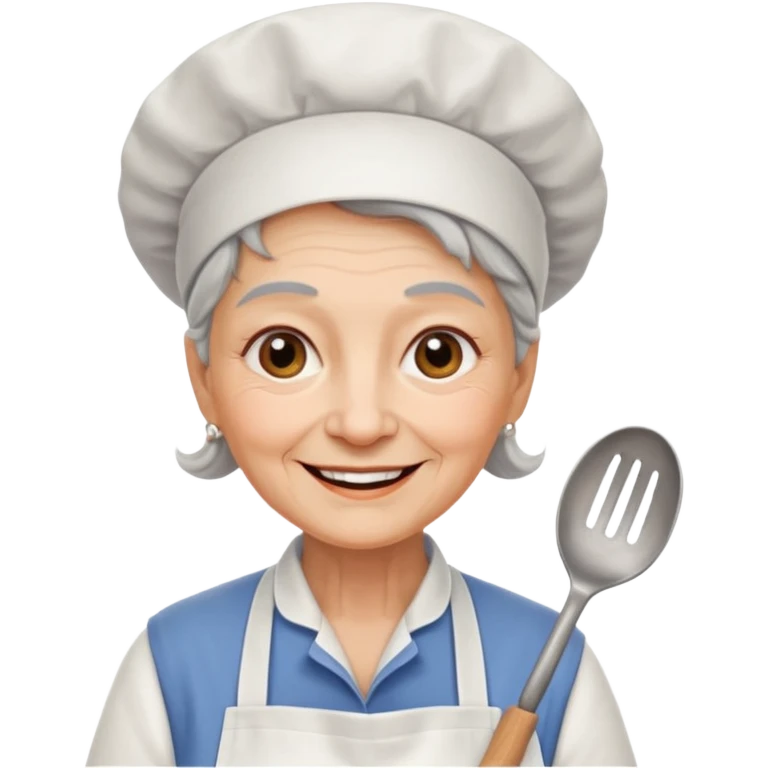 old woman kitchen worker emoji