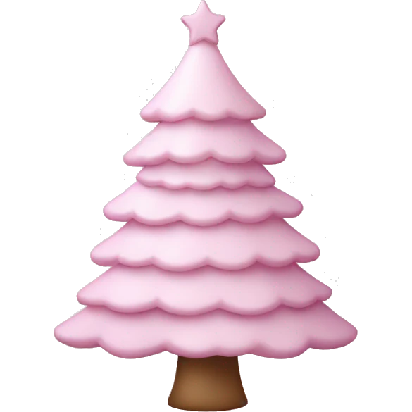 Pastel pink Christmas tree emoji