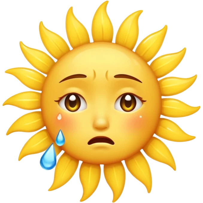 Sun emoji crying emoji