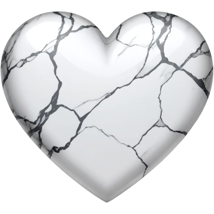 white heart with a marble texture emoji