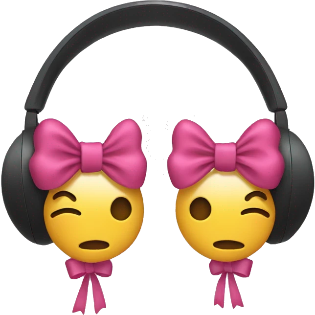 Headphones with bows emoji