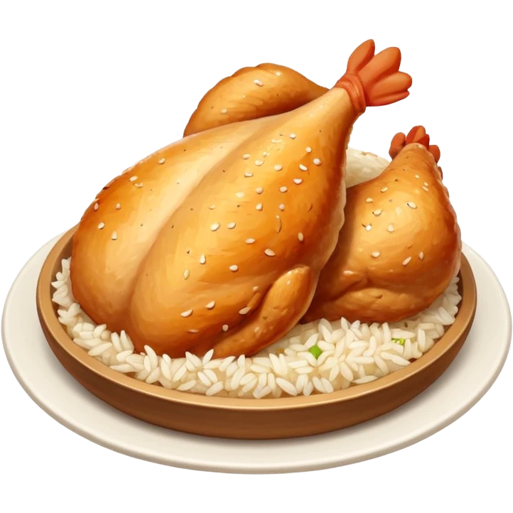 Chicken breast and rice  emoji