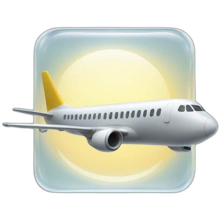AirPlane inside glass emoji