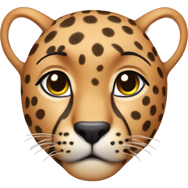 Cheetah with pink hair emoji