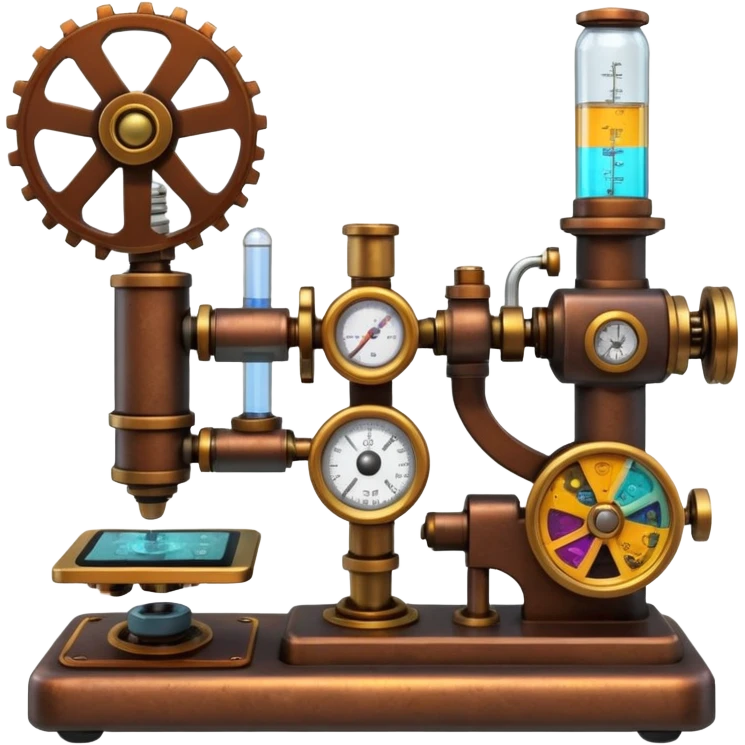 science, chemicals, mechanical gears, steampunk, electronics, resistors, ic, physics, microscope, nuclear model, radioactivity emoji