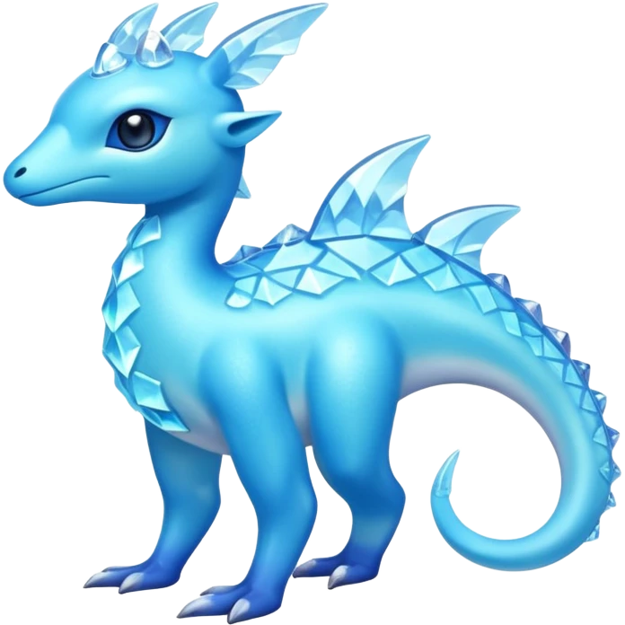 Shiny Exotic Colorful Amaura-Aurorus-Fakémon-hybrid-creature (full body)  emoji