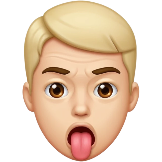 Annoyed sticking tongue out  emoji