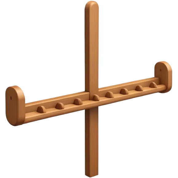 minimalist coat rack with clean lines and rounded corners emoji