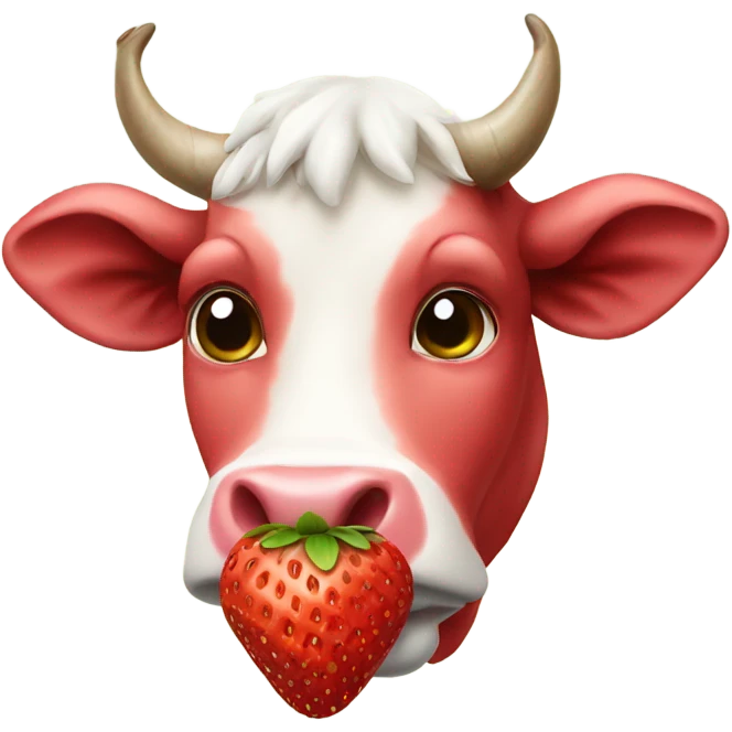 Strawberry cow emoji