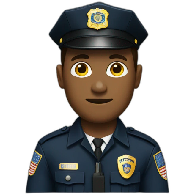 police officer with FBI clothing emoji