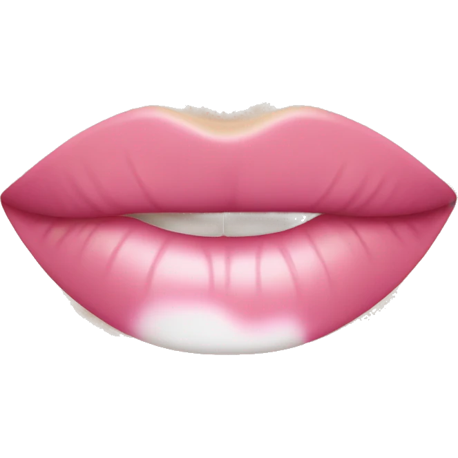 Lipgloss pink and white emoji