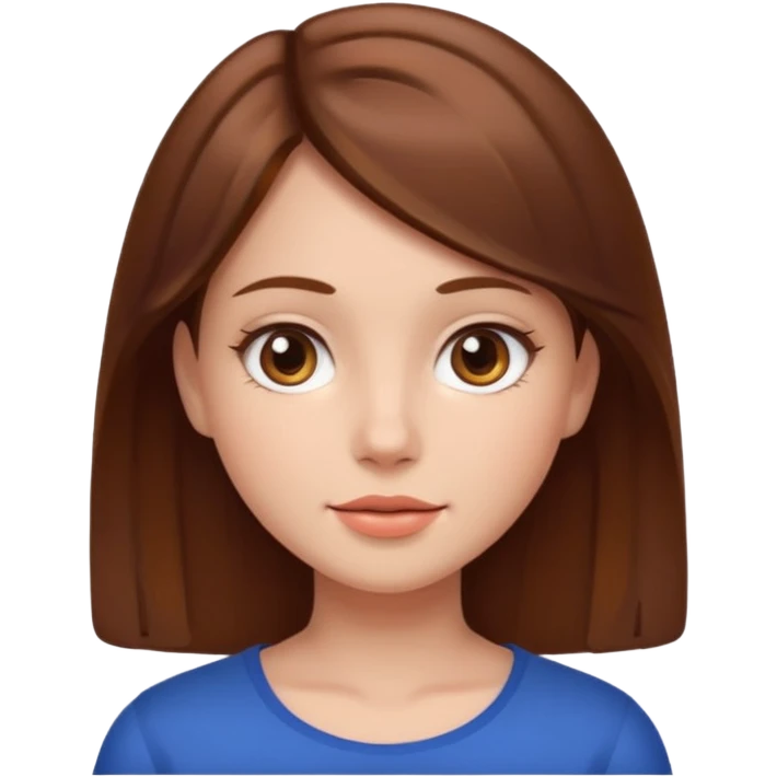 a girl with square face emoji