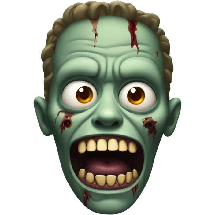 Zombie with big teeth emoji