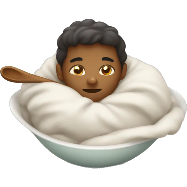 Snuggled in the spoon position  emoji